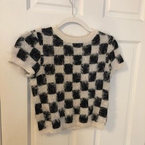 Forever21 Checkered Fuzzy Shirt